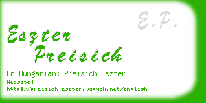 eszter preisich business card